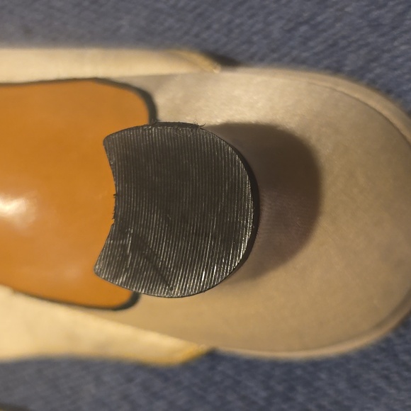 Yves Saint Laurent Gold and Cream Embroidered Mules - Picture 9 of 9